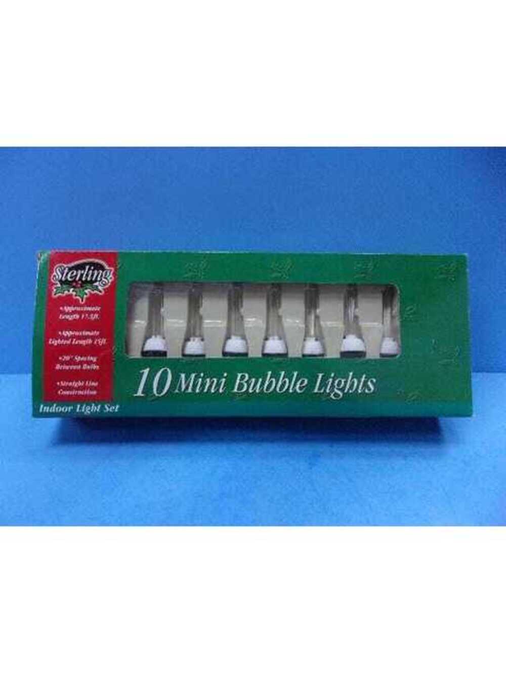 Vintage Sterling Christmas Bubble Lights Set of 10 Mini All Working